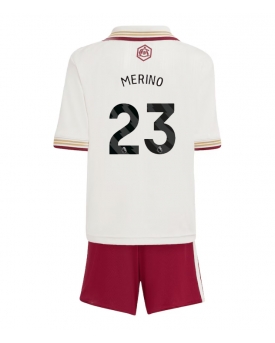 Billige Fotballdrakt Arsenal Mikel Merino #23 Replika Tredjedraktsett Barn 2025-26 Kortermet (med bukser)